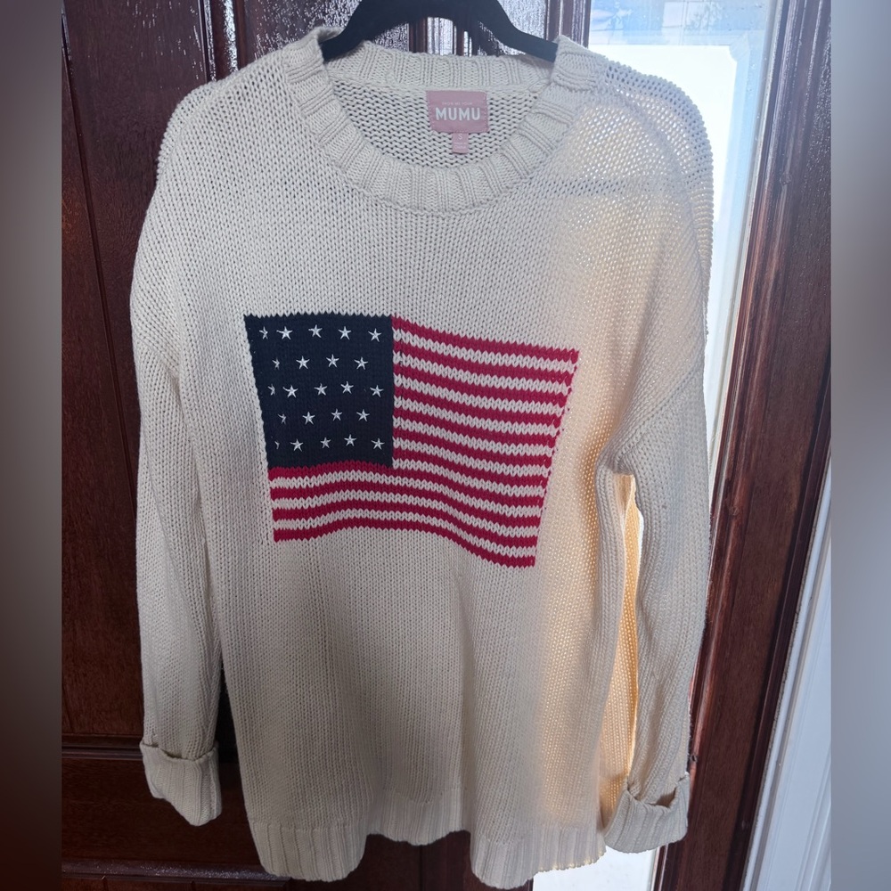 Show me your mumu American flag sweater size small